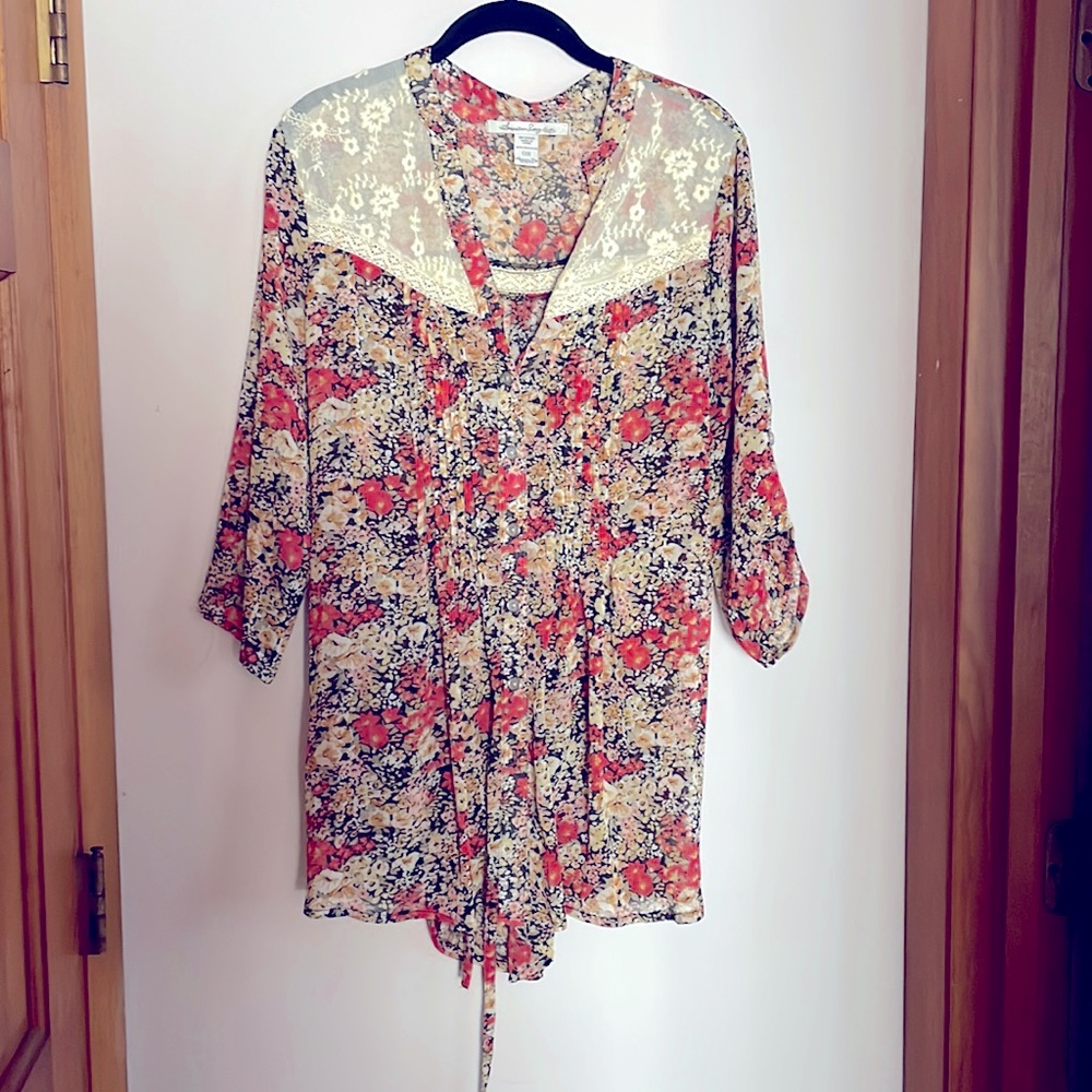 COPY - American Rag size OX floral 100%polyester op$50